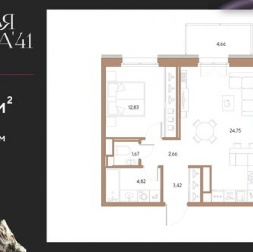 1-комн квартира Лисичанская улица,  д. 15 с1