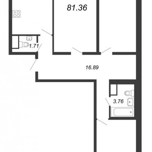 3-комн квартира Санкт-Петербург г., Коломяжский пр-кт,  к. 31