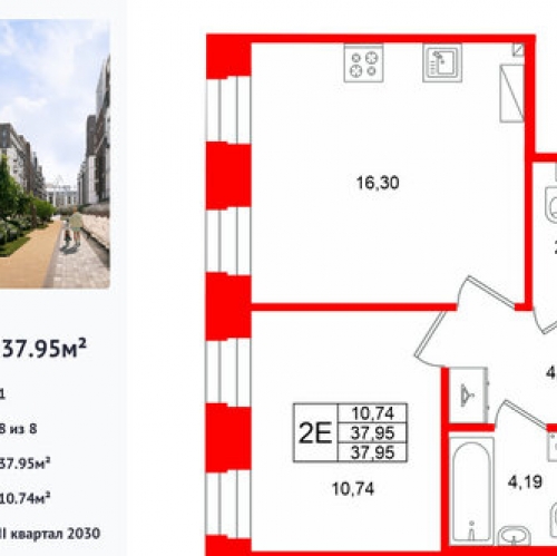 1-комн квартира Кожевенная линия,  д. 1-3 литР
