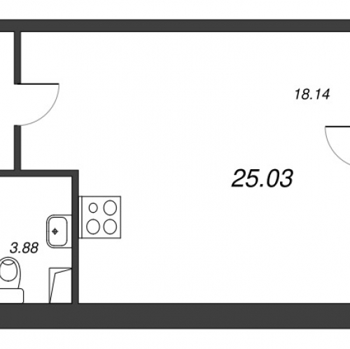 Студия Новосаратовка д., Покровская Дорога ул.,  к. 5.1