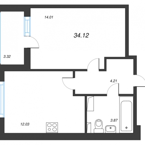 1-комн квартира Стрельна п., Будённого пр-кт,  к. 2.3