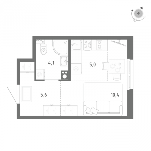 Студия Шушары п., Школьная ул.,  к. 1