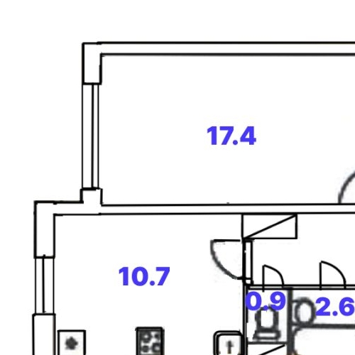 2-комн квартира пос. Бугры, улица Нижняя, 7