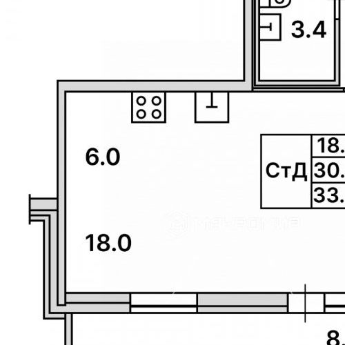 Студия пос. Парголово, Заречная улица, 11к6