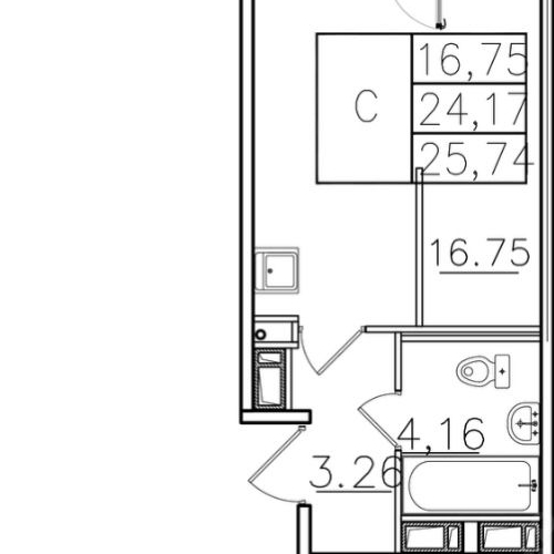 Студия пос. Шушары, проспект Старорусский, 3к2