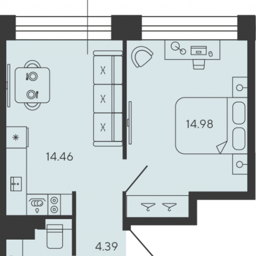 1-комн квартира Санкт-Петербург г., Головнина б-р,  к. TITAN