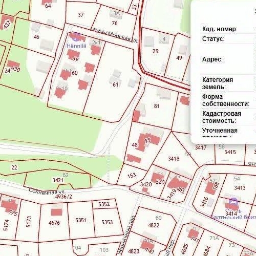 Земельный участок Балтийская Ривьера кп, пос. Пески,  д. 50