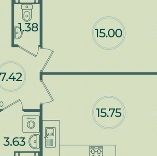 1-комн квартира Курская улица,  д. 12