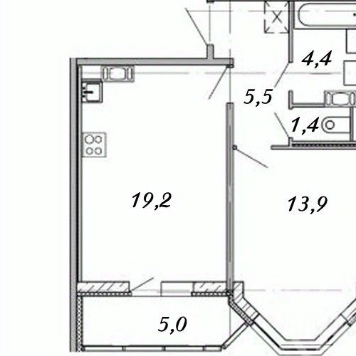 1-комн квартира проспект Ветеранов, 173к7