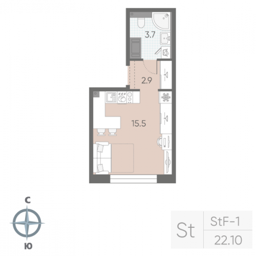 Студия Санкт-Петербург г., Партизанская ул.,  к. 8