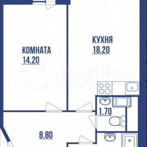 1-комн квартира Московский пр-кт,  д. 72 литМ