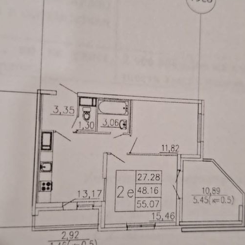 2-комн квартира Мурино, улица Екатерининская, 3/4