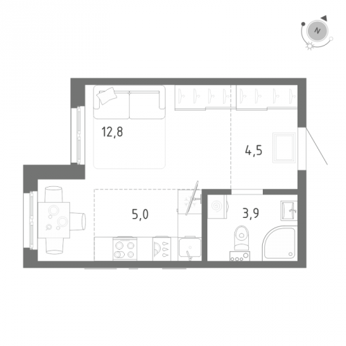 Студия Шушары п., Школьная ул.,  к. 1