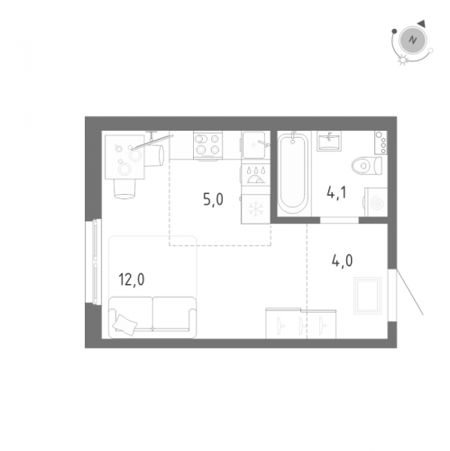 Студия Шушары п., Школьная ул.,  к. 1