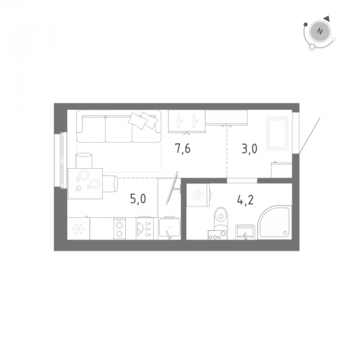 Студия Шушары п., Школьная ул.,  к. 1