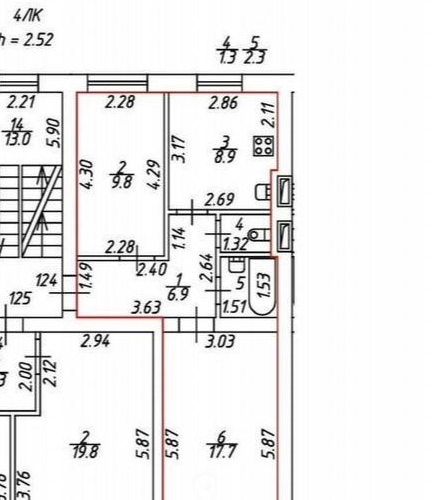 2-комн квартира пос. Шушары, Московское шоссе, 256к8