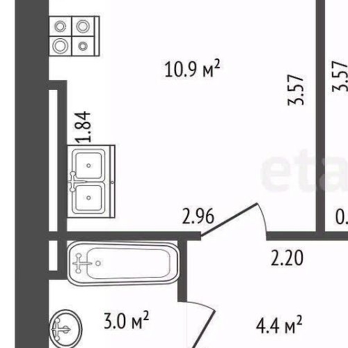 1-комн квартира пос. Шушары, Московское шоссе, 256к1