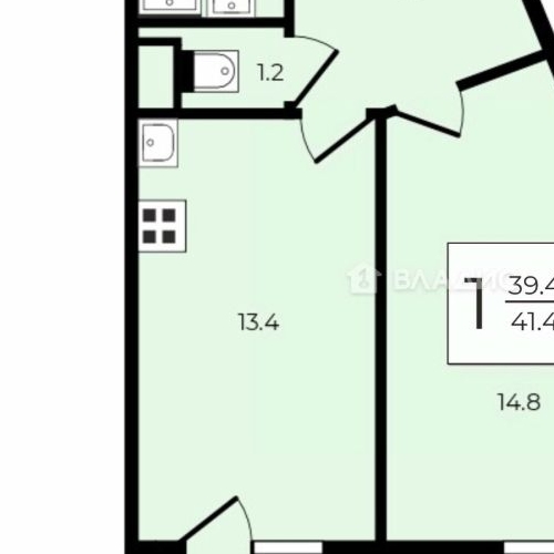 1-комн квартира Мурино, бульвар Менделеева, 16