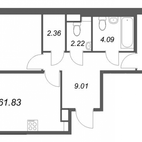 2-комн квартира Стрельна п., Будённого пр-кт,  к. 5.5