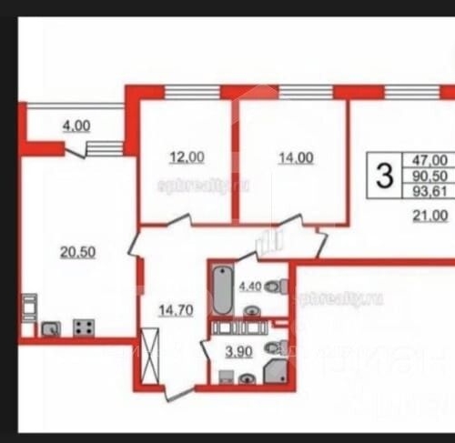 3-комн квартира Усть-Славянка тер., проспект Советский, 36к2