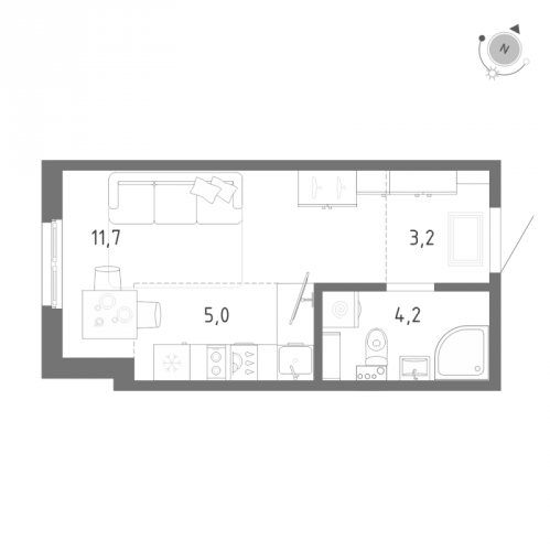 Студия Шушары п., Школьная ул.,  к. 1