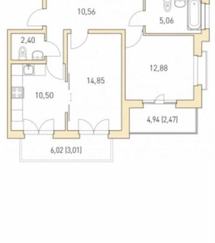 2-комн квартира д. Энколово, улица Победы, 3