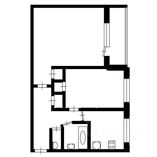 2-комн квартира Искровский проспект, 2