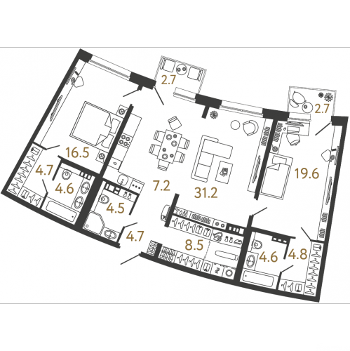 2-комн квартира Зеленогорск г, Ленина пр-кт