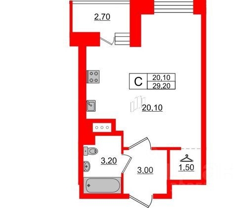 Студия пос. Бугры, улица Тихая, 17