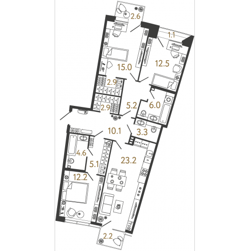 3-комн квартира Зеленогорск г, Ленина пр-кт