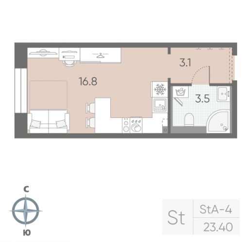 Студия Санкт-Петербург г., Партизанская ул.,  к. 8