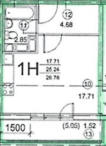 Студия проспект Королева, 69