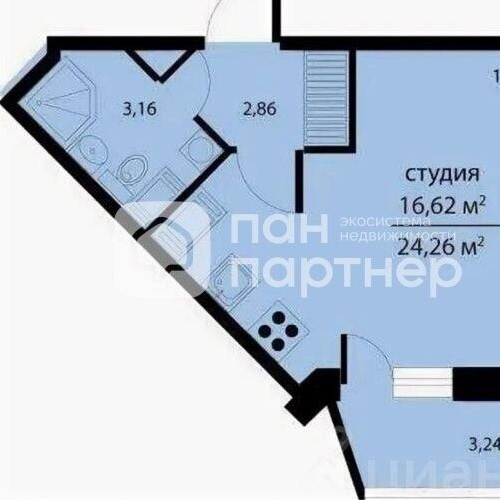 Студия проспект Маршала Блюхера, 9к3