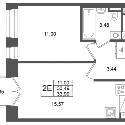 1-комн квартира Санкт-Петербург г., 26-я линия В.О.,  к. 1