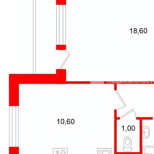 1-комн квартира Колтуши, улица Верхняя, 3к3