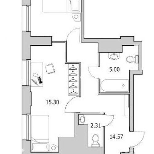 2-комн квартира ул Кустодиева,  д. 7,  к. 1