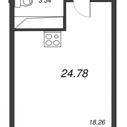 Студия Новосаратовка д., Покровская Дорога ул.,  к. 10