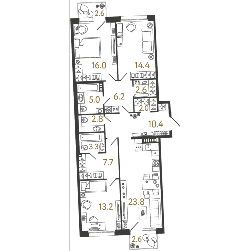 3-комн квартира Зеленогорск г, Ленина пр-кт