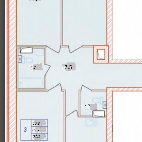 3-комн квартира Гатчина, улица Хохлова, 20