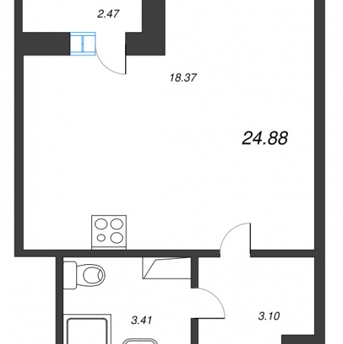 Студия Новосаратовка д., Покровская Дорога ул.,  к. 10
