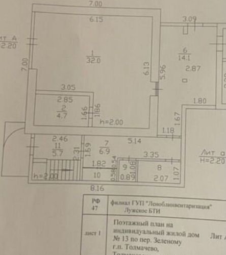 Коттедж/дом Толмачево городской поселок, переулок Зеленый, 13