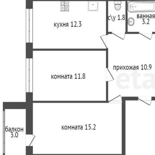 3-комн квартира Мурино, улица Шоссе в Лаврики, 83