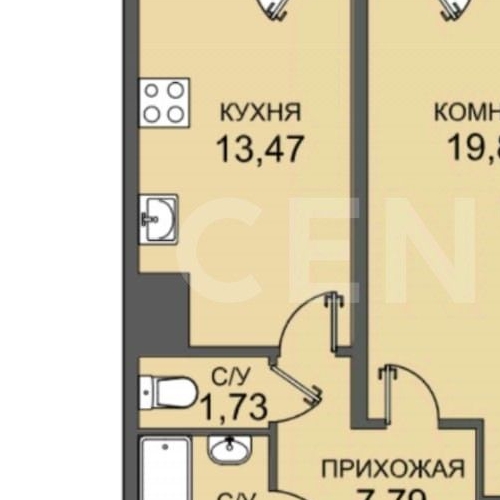 1-комн квартира улица Среднерогатская, 13к1