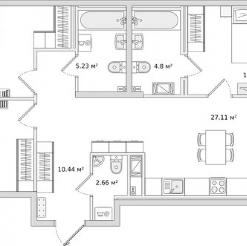3-комн квартира Белоостровская улица,  д. 10 к3 с1