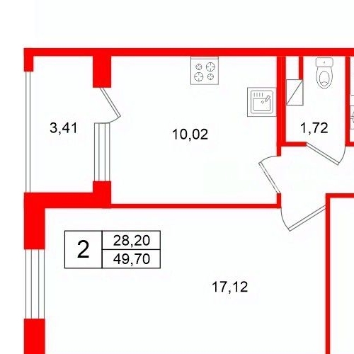 2-комн квартира улица Владимира Пчелинцева, 6к2