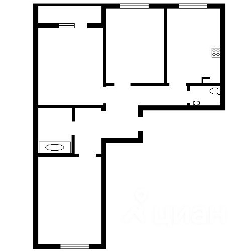 3-комн квартира Южный мкр, проспект Добровольского, 22к1