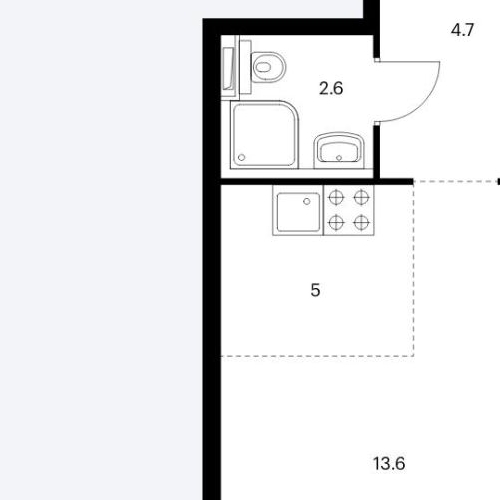 Студия проспект Орлово-Денисовский, 19к3