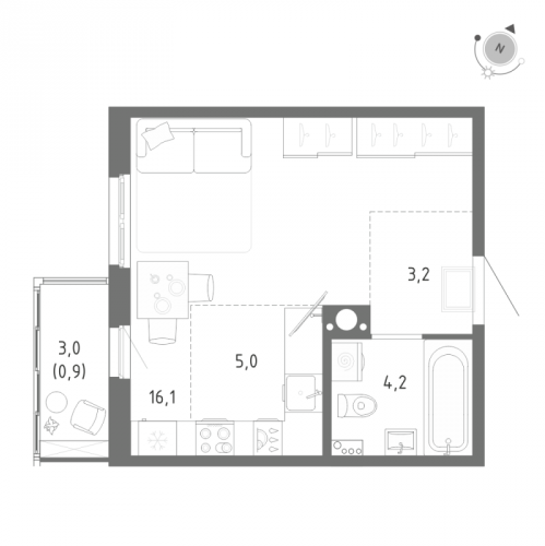 Студия Шушары п., Школьная ул.,  к. 1