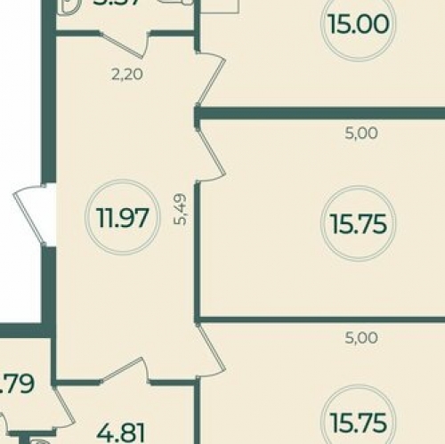 2-комн квартира Курская улица,  д. 12