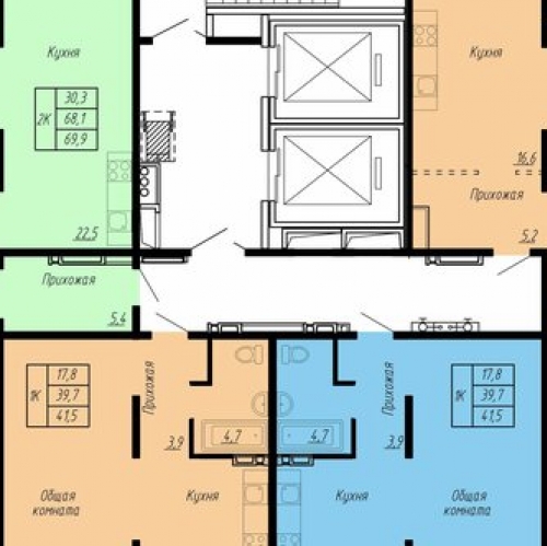 2-комн квартира Тельмановское городское поселение, , Тельмана, ул Колпинская,  д. 12